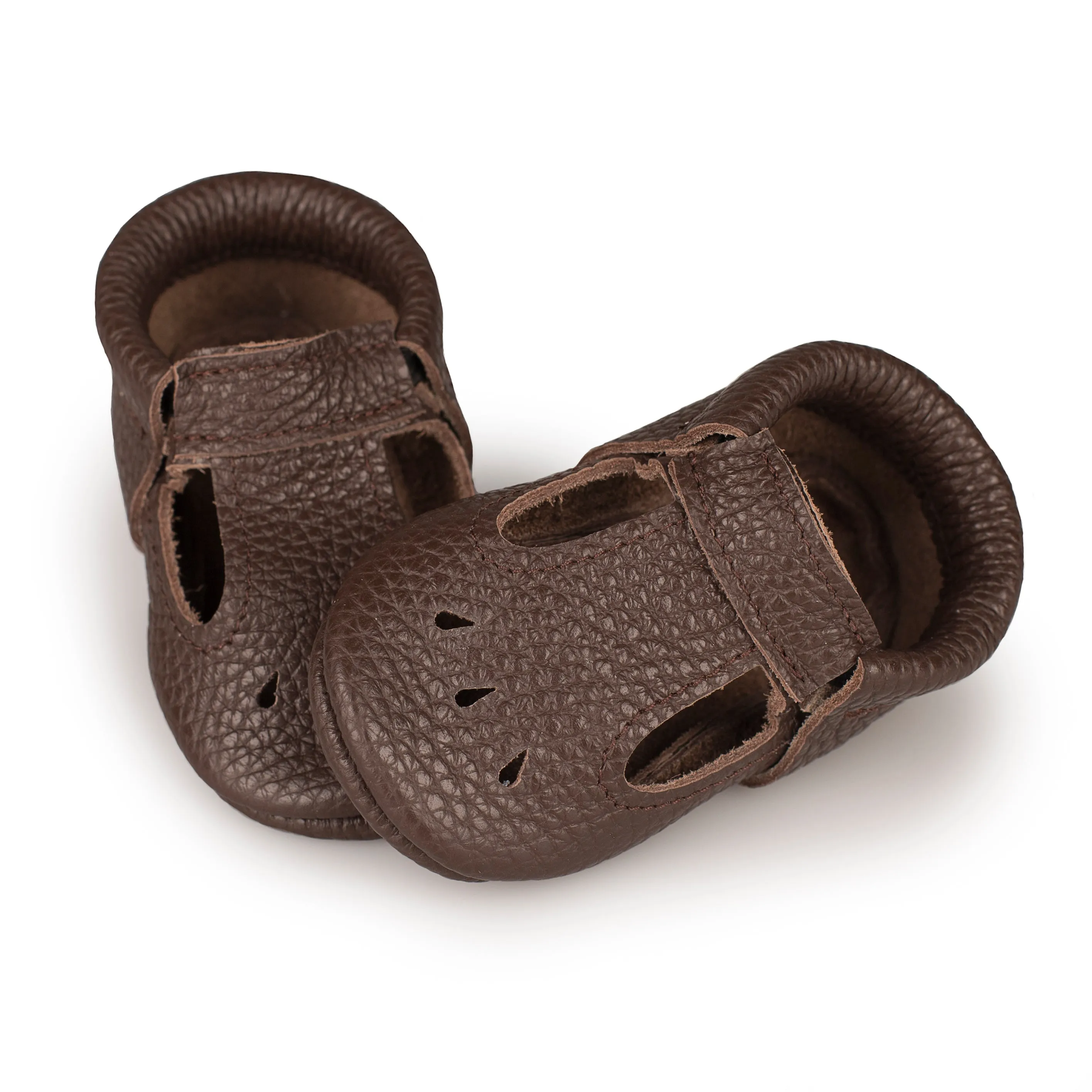 T-Strap tear-drop baby shoes