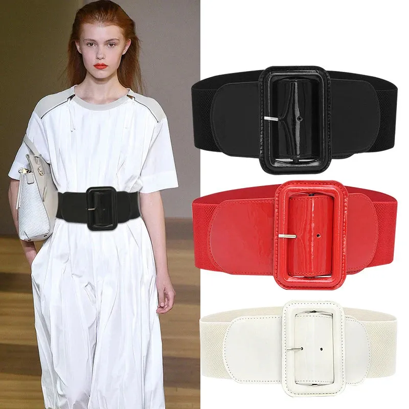 Trendy Liquid Leather Waistband Belts