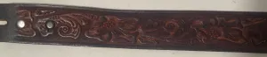 Vintage Leather Belt, Hand Tooled, Chambers, Belts, Quality, Made in USA, Size 33 to 38, Country and Western, Western Wear