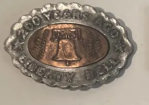 Vintage Metal Belt Buckle, 200 Years Ago, Archway Museum, 3 3/4" x 2 1/2", Heavy Duty, Quality, Made in USA, For Belts, Fashion