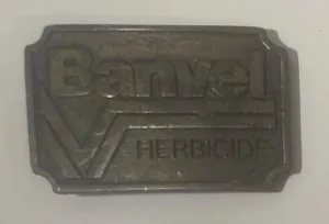 Vintage Metal Belt Buckle, Banvel Herbicide, Nice Design, Standard Size, Heavy Duty, Quality, Thick Metal, For Belts, Fashion,